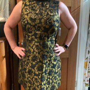 Gold and black beaded dress